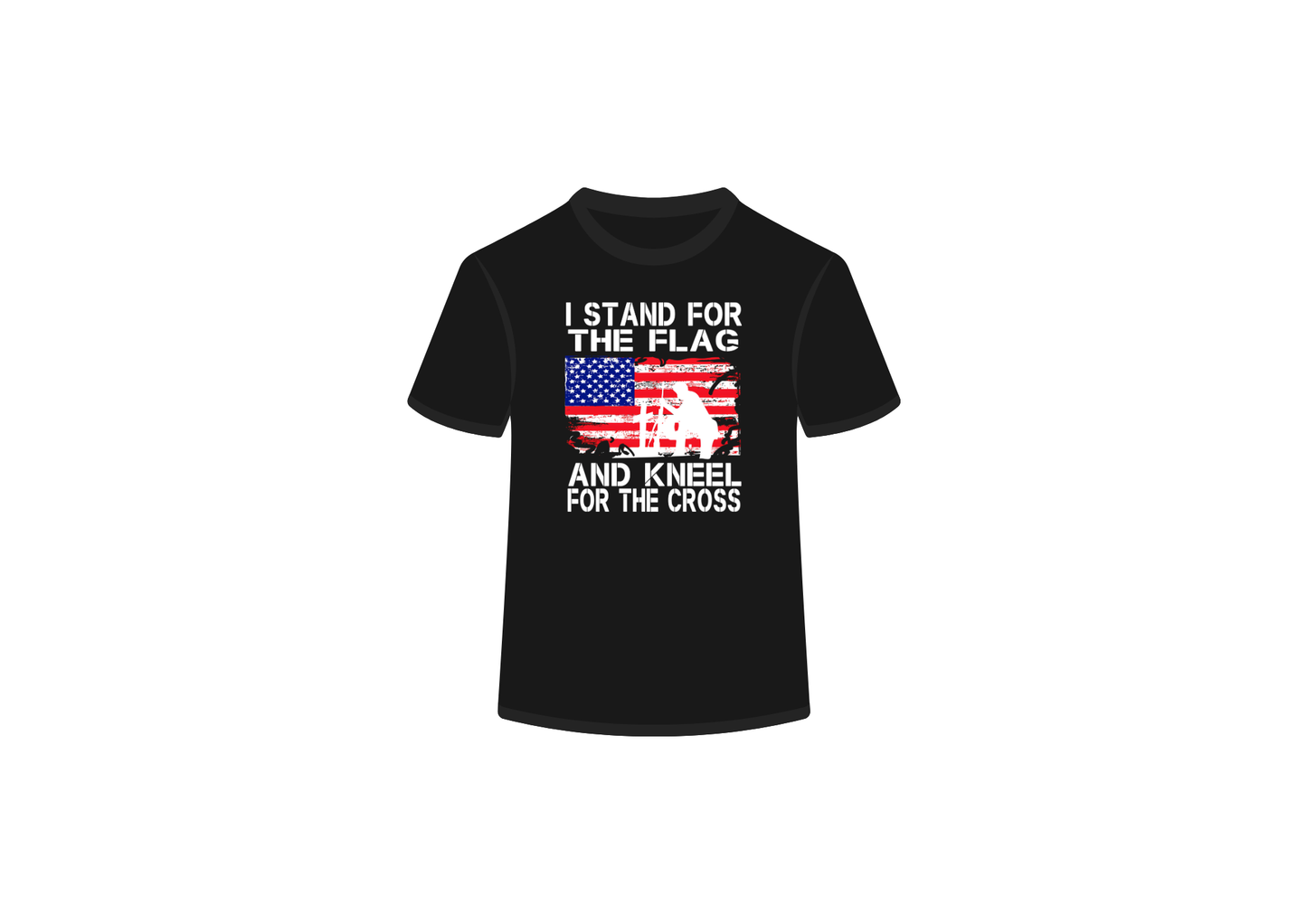 Stand for the USA Flag & Kneel to the Cross Tee
