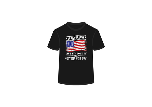 Love USA or Get The Hell Out Tee